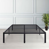 Fast Furnishings King Modern Black Metal Platform Bed